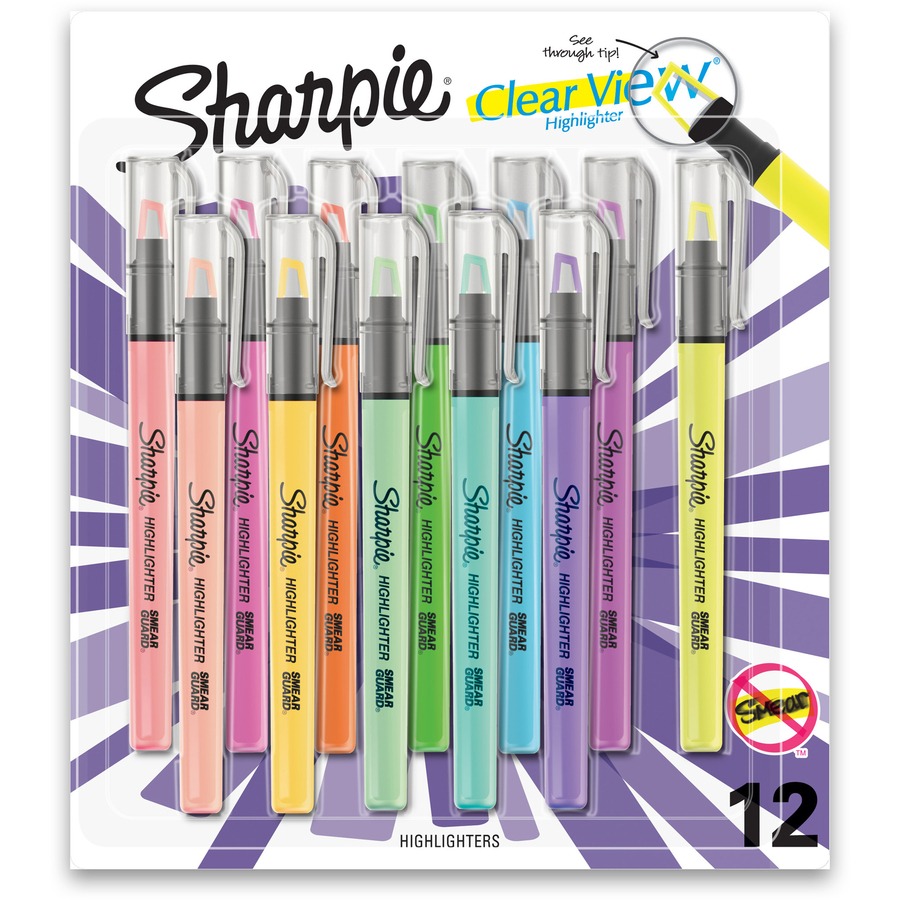 Sharpie Clear View Highlighter, 12 pack
