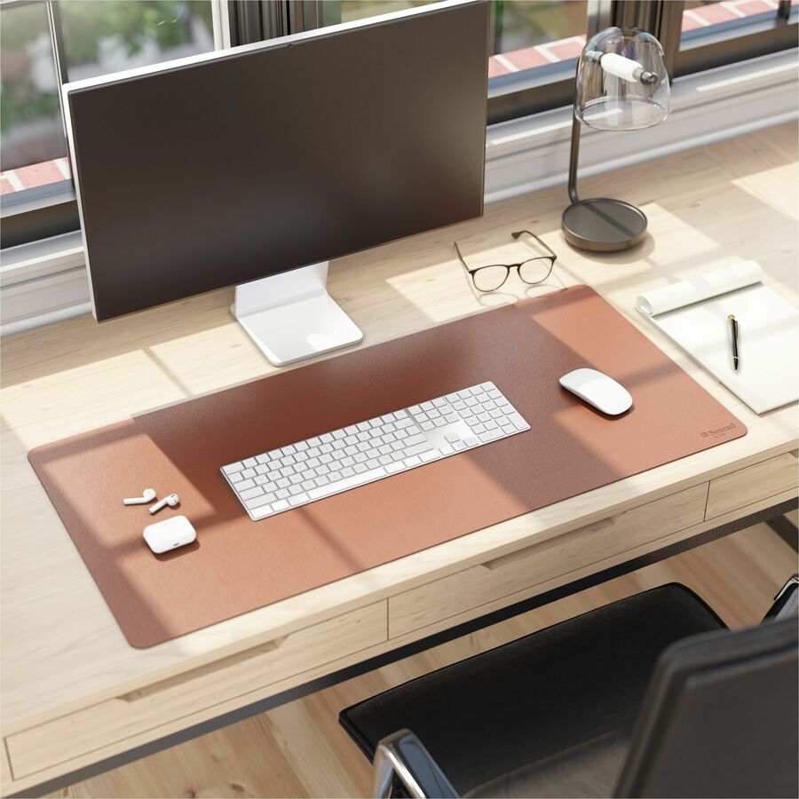 Smead Waterproof Desk Pad, 17" x 36", Saddle