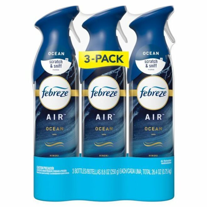 Febreze Air Freshener Spray - Ocean Scent - 3 Pack