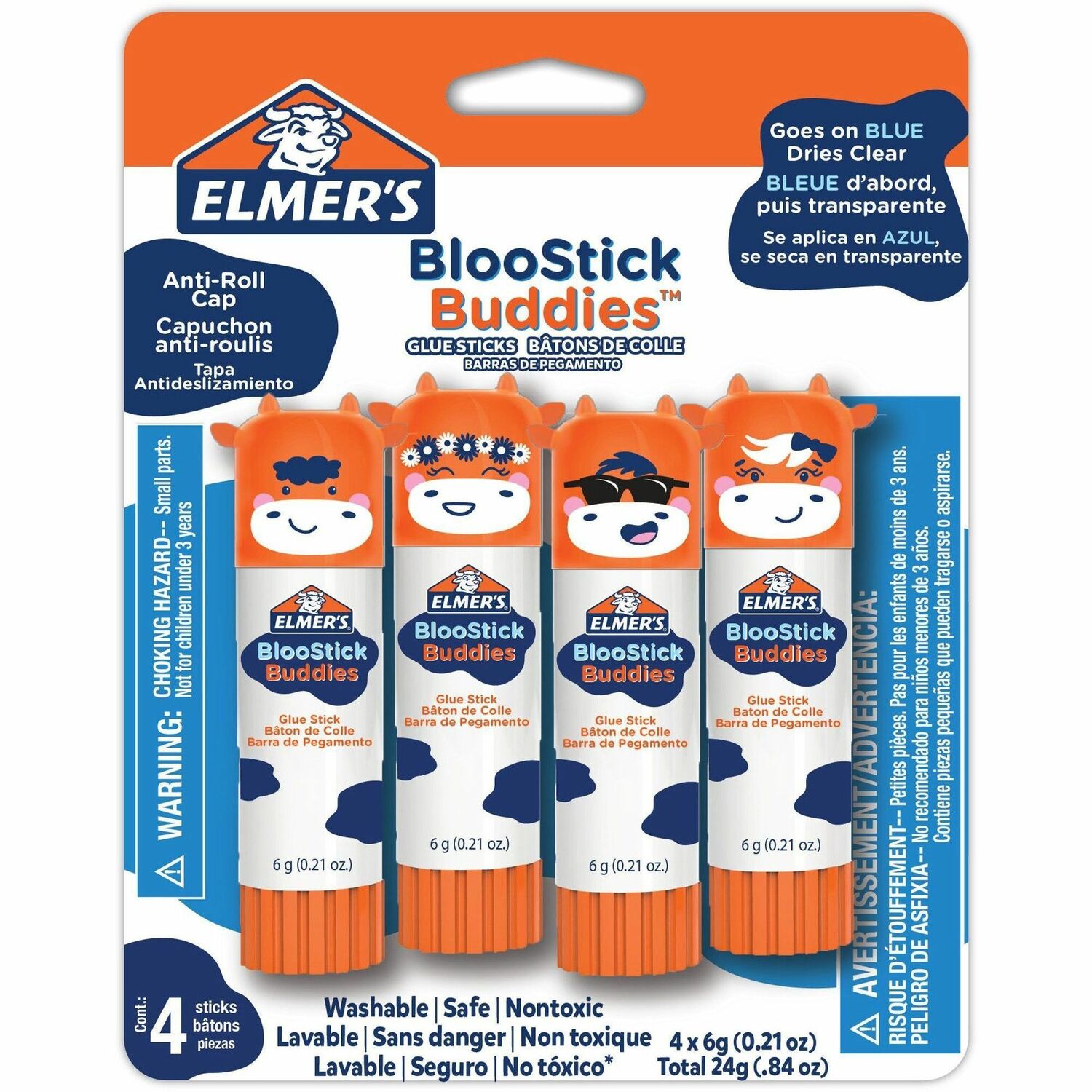 Elmer's BlooStick Disappearing Color School Glue Sticks