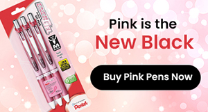 Click here to shop pink pens for breast cancer awareness.