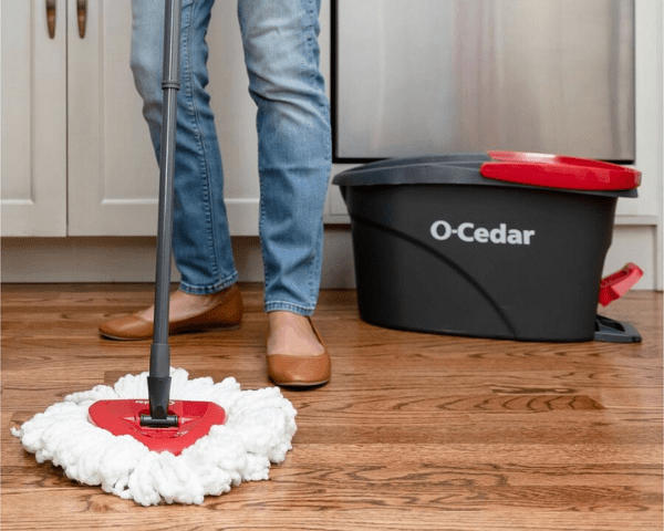 Person mopping floor