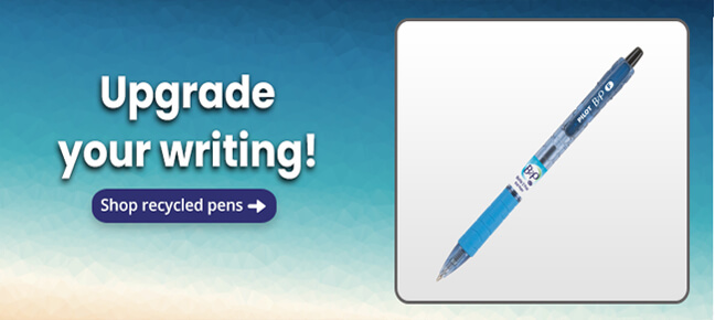 Upgrade your writing! Shop recycled pens!